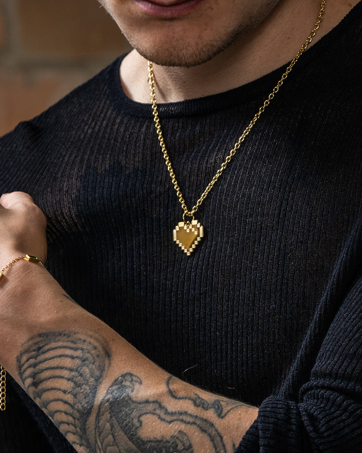 Collar 8bit love (Oro)