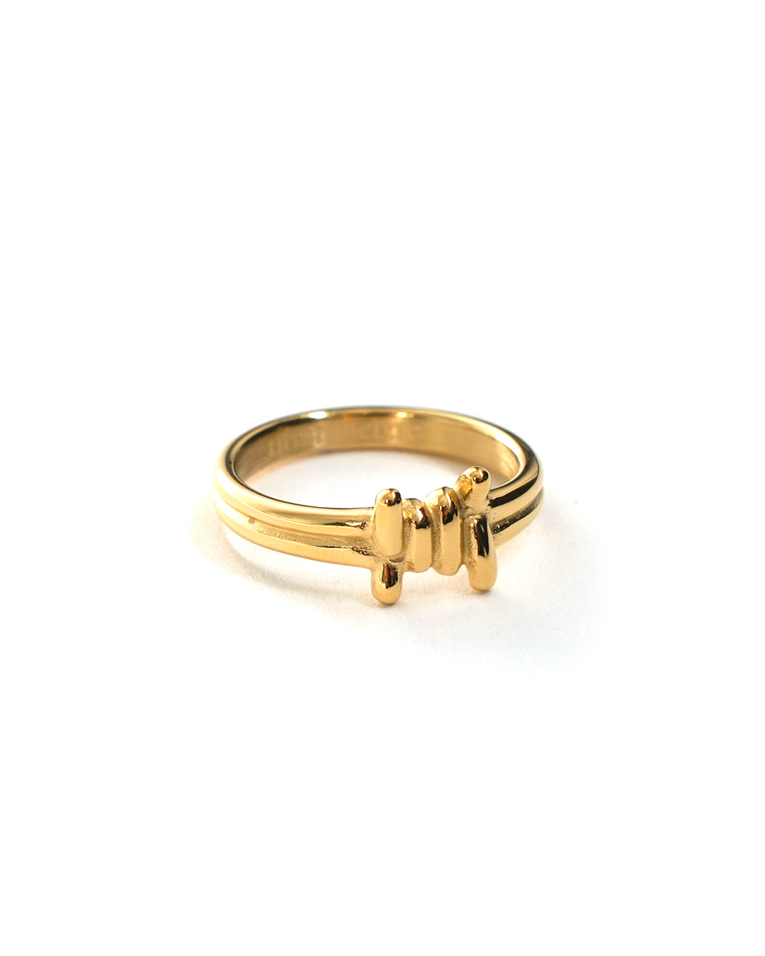 Product Image Barbed Wire Ring Gold