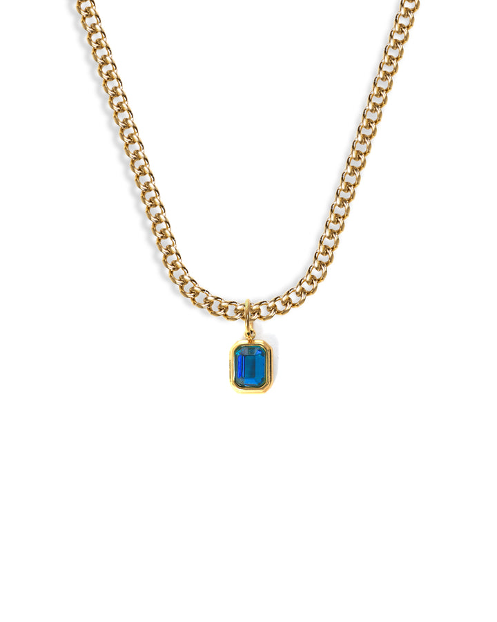 Collier Blue Ocean Gemstone (Or)