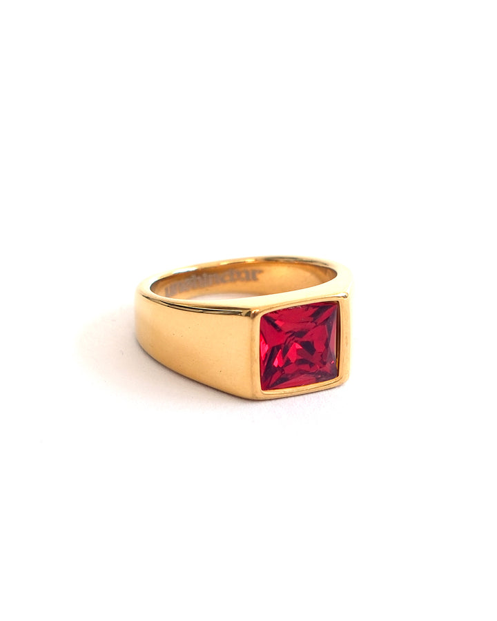 Gemstone Ring Red