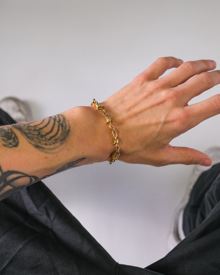 Stacheldraht Armband (Gold)