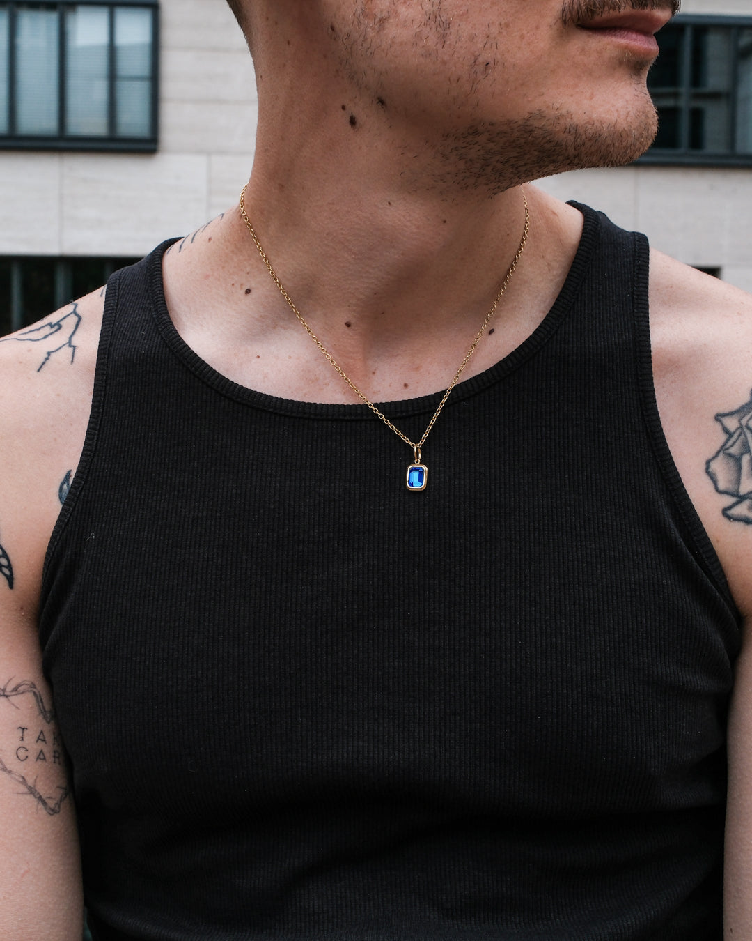 Collier Blue Ocean Gemstone (Or)