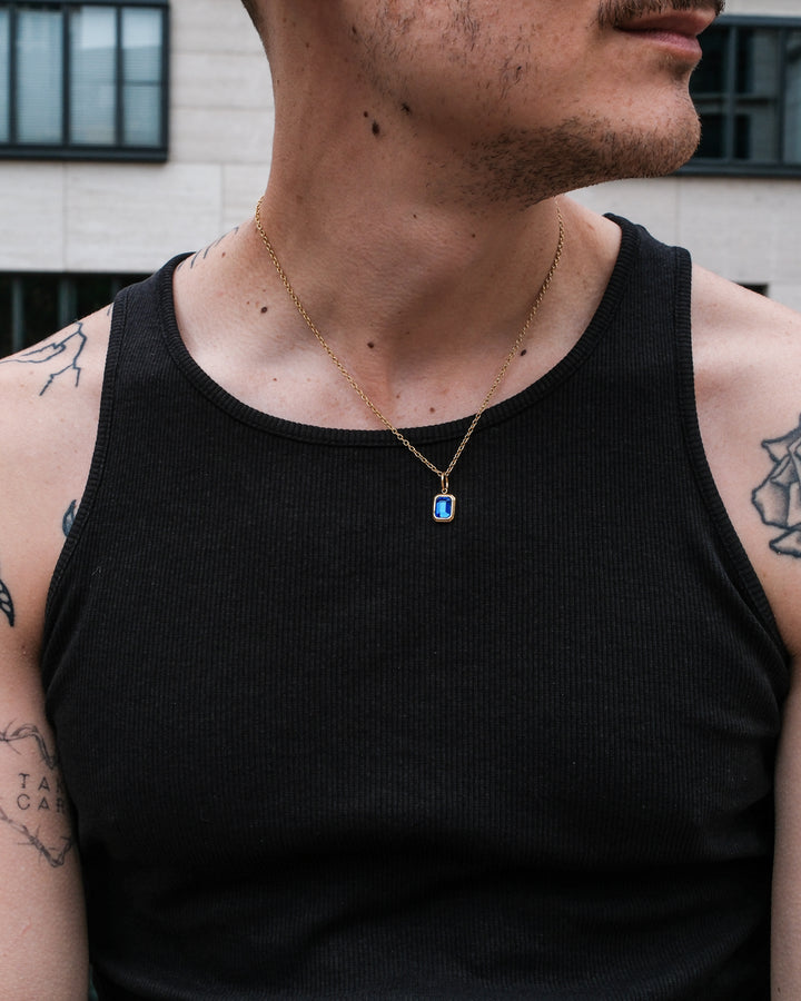 Collier Blue Ocean Gemstone (Or)