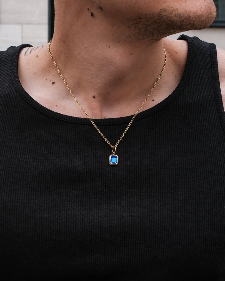 Collier Blue Ocean Gemstone (Or)