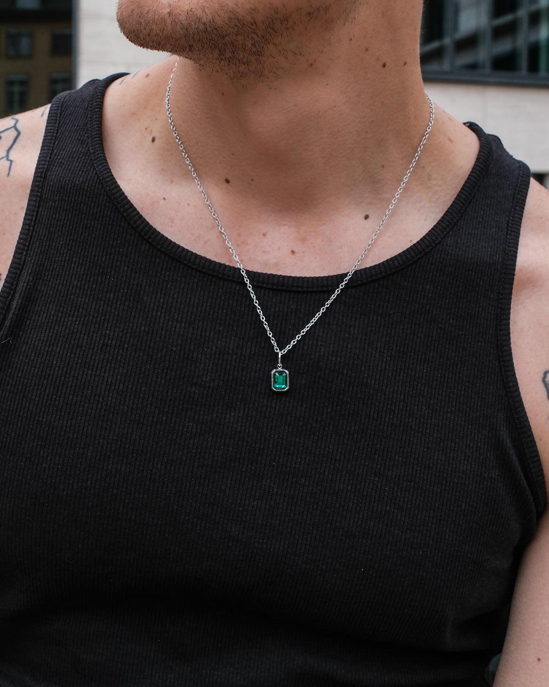Collier Emerald Green Gemstone