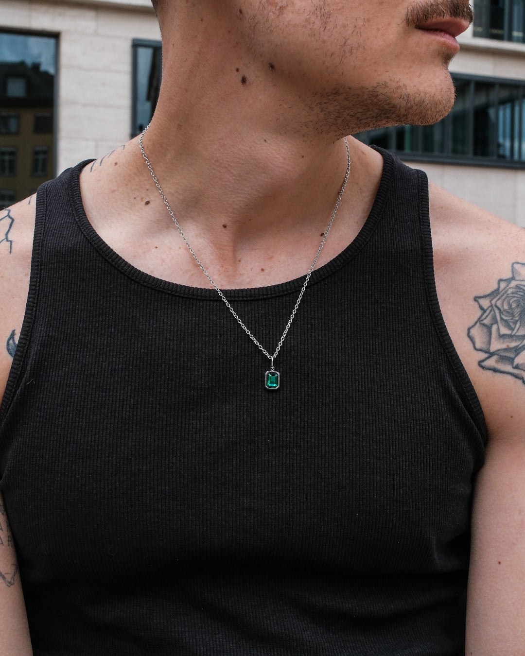 Collier Emerald Green Gemstone