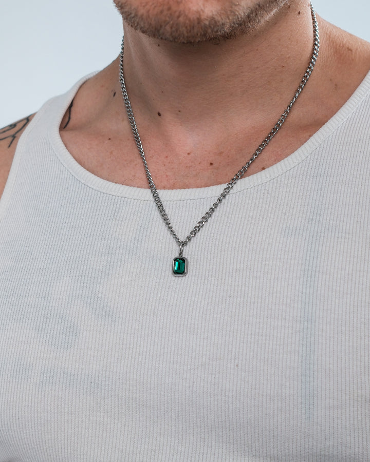 Collier Emerald Green Gemstone