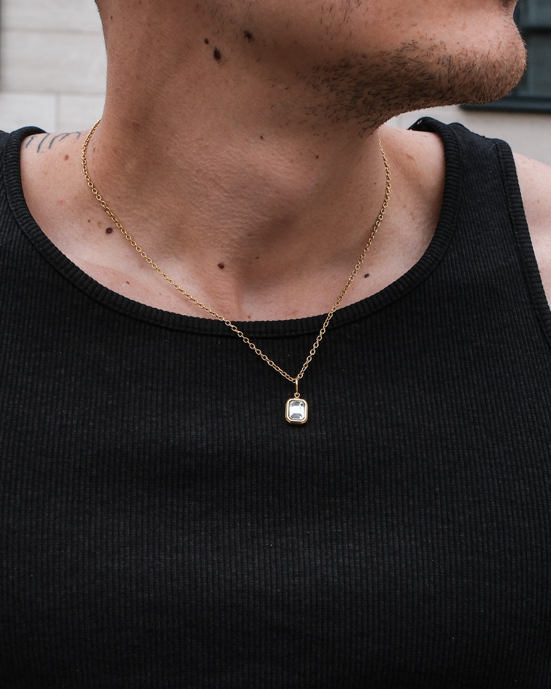 Collier Clear Gemstone (Or)