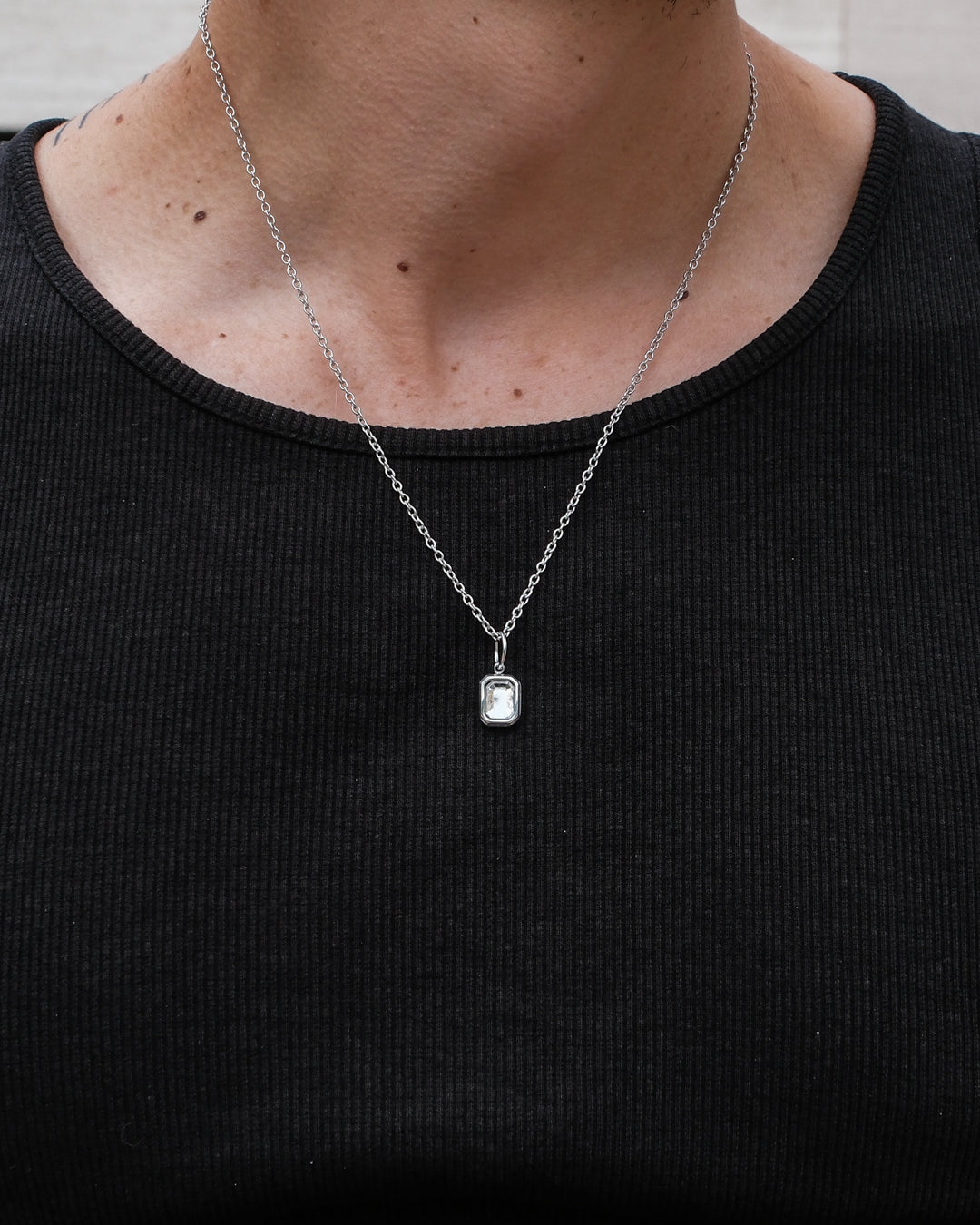 Collier Clear Gemstone