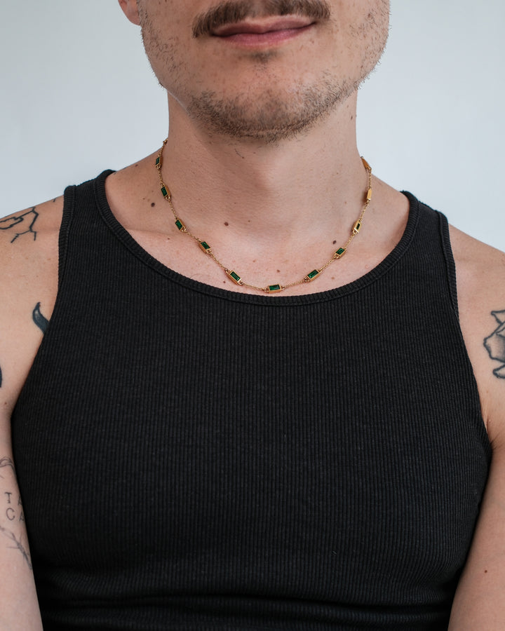 Gemstone Chain Green (Gold)
