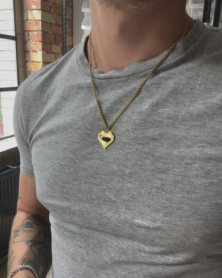 Collar 8bit love (Oro)