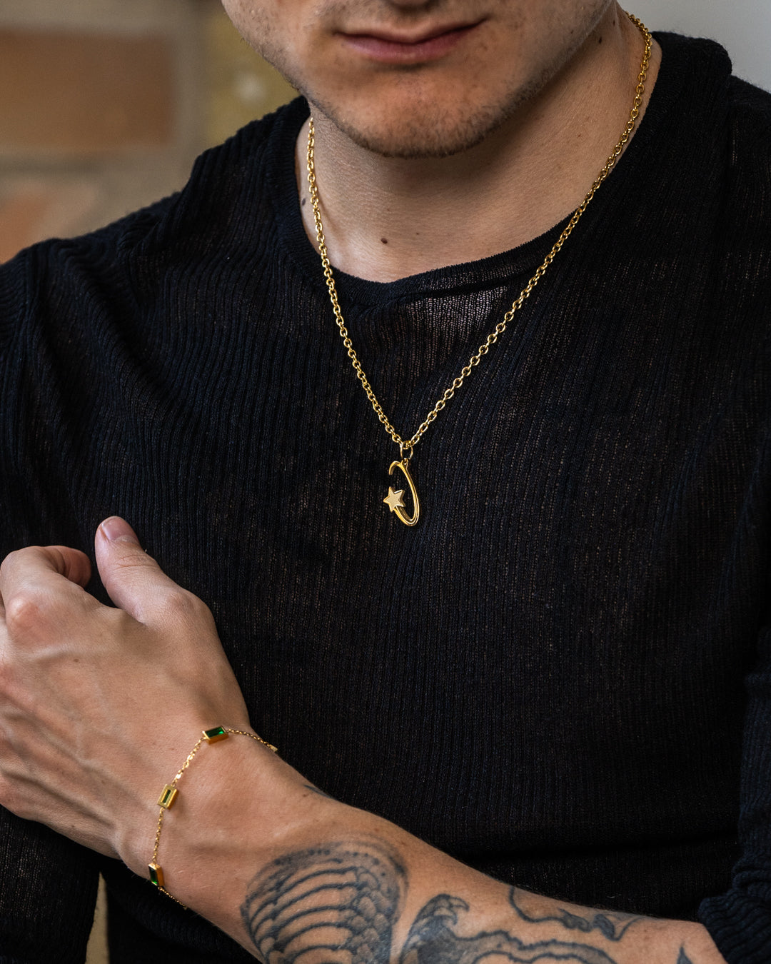 Shooting Star Necklace (Gold)