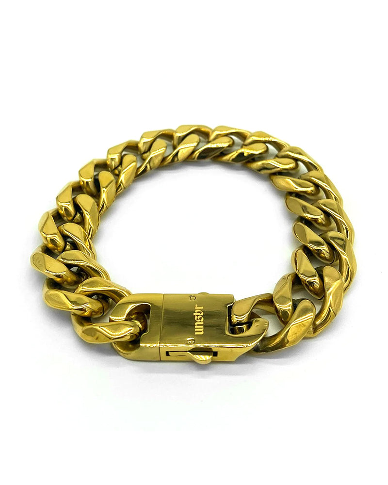 Cuban Bracelet 15mm (Gold)