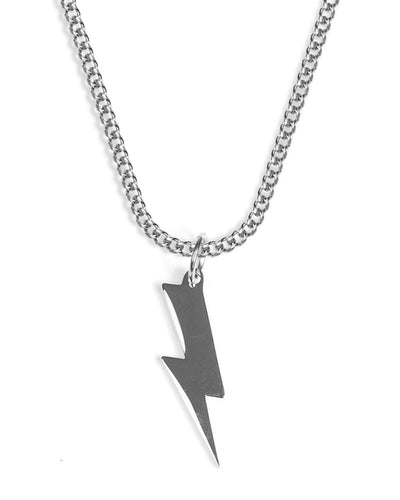 Lightning Bolt Necklace (Silver)