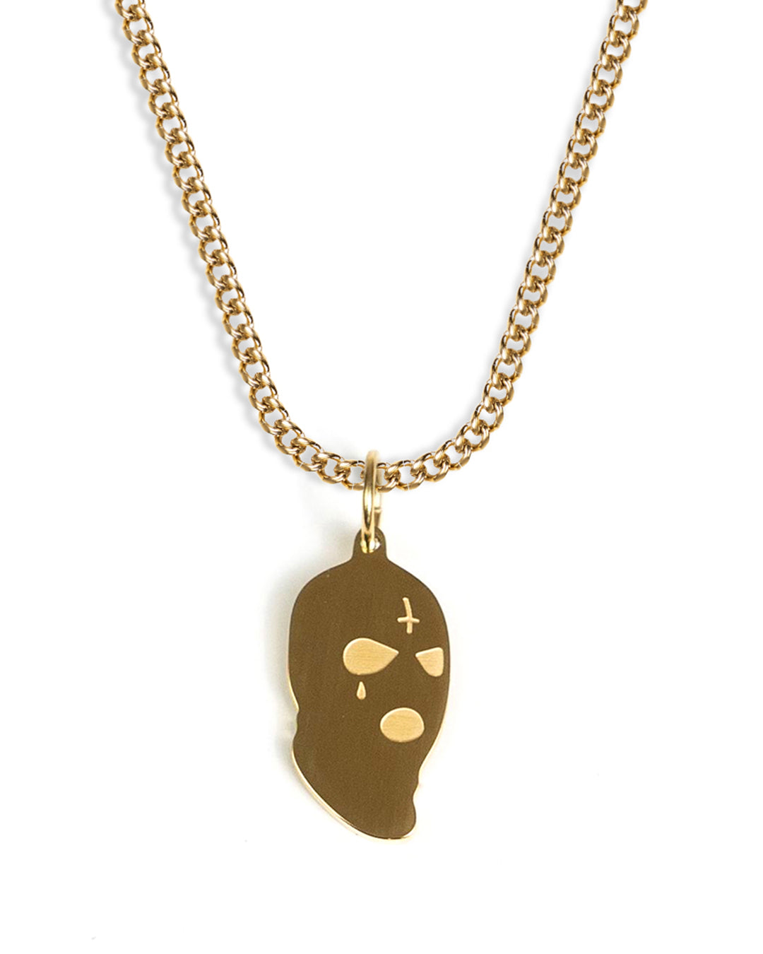 Ski Mask Necklace (Gold)