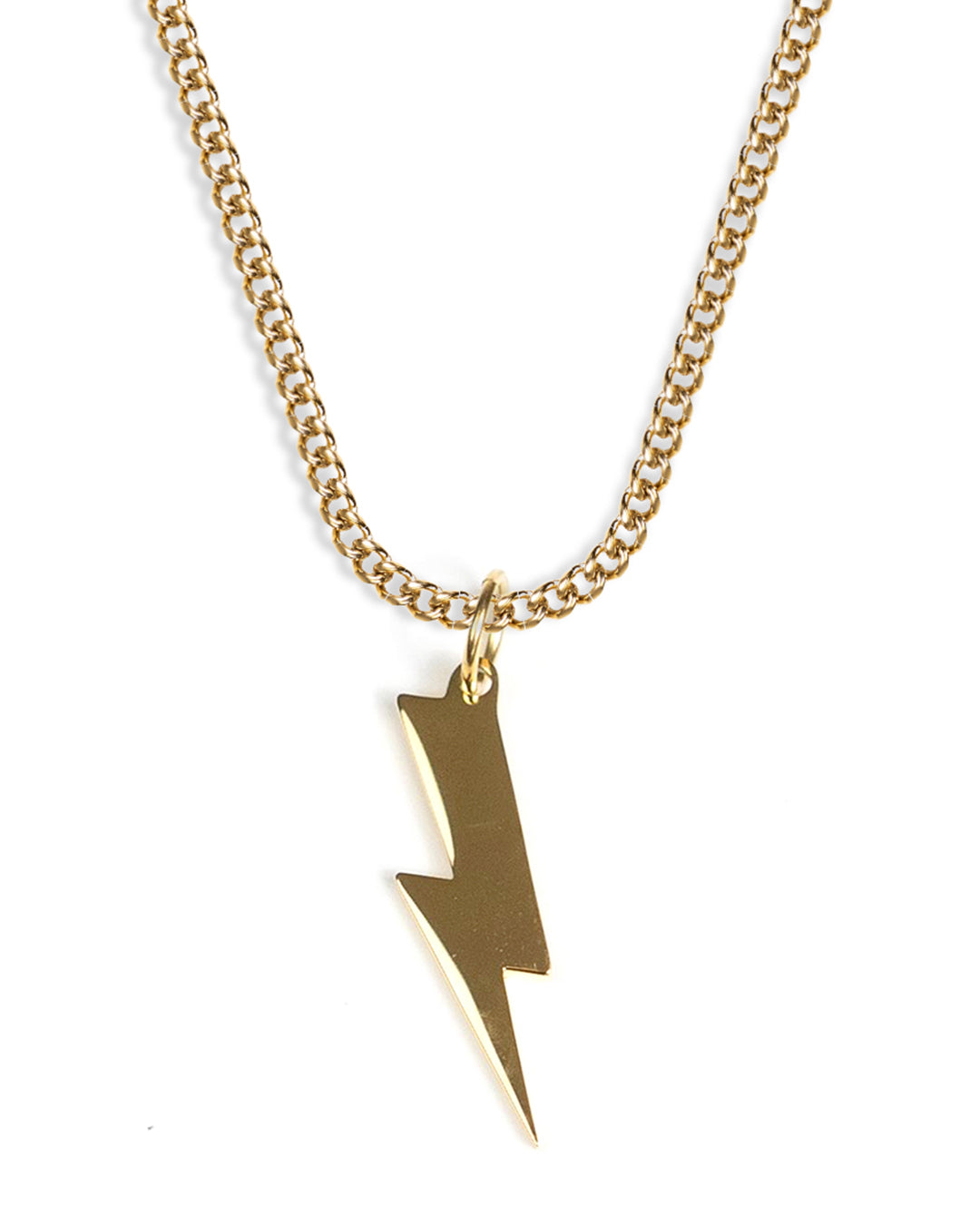 Lightning Bolt Necklace (Gold)