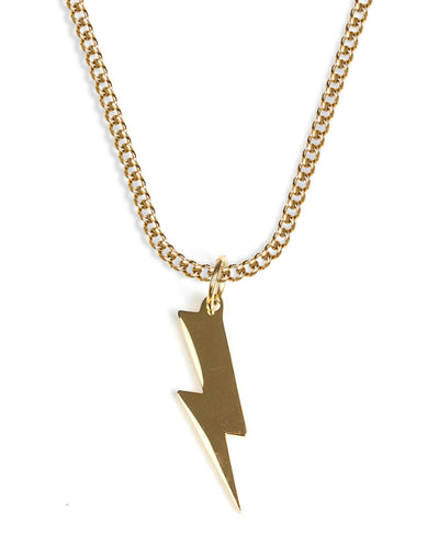 Lightning Bolt Necklace (Gold)
