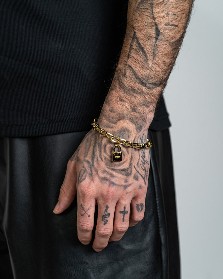 Pulsera Chunky Link Lock (Oro)