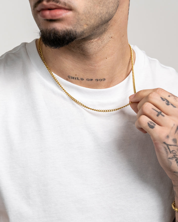 Curb Kette 3.5mm (Gold)