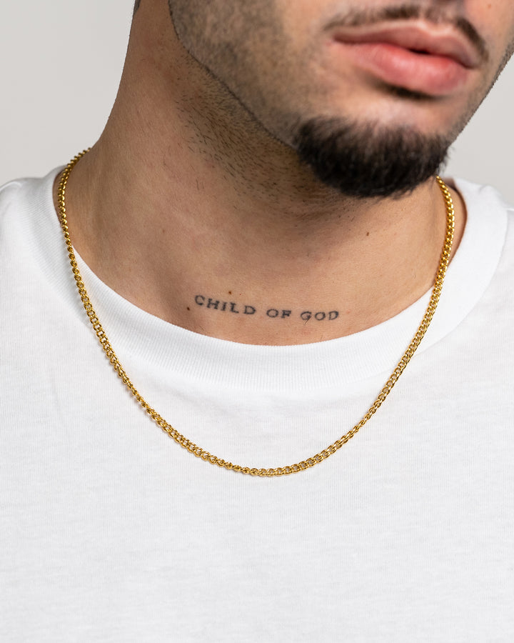 Curb Kette 3.5mm (Gold)