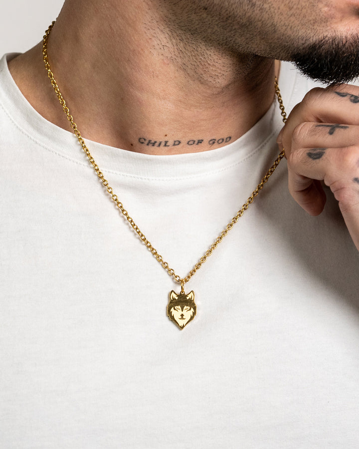 Wolf Necklace (Gold)