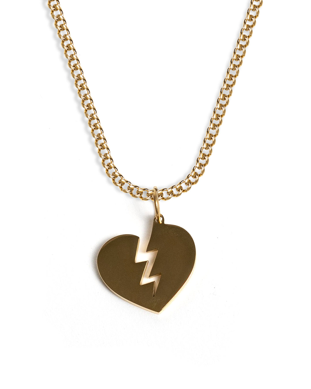 Broken Heart Necklace (Gold) Unshinebar