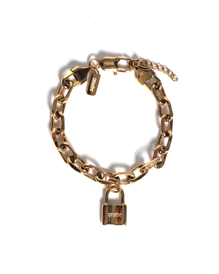 Pulsera Chunky Link Lock (Oro)