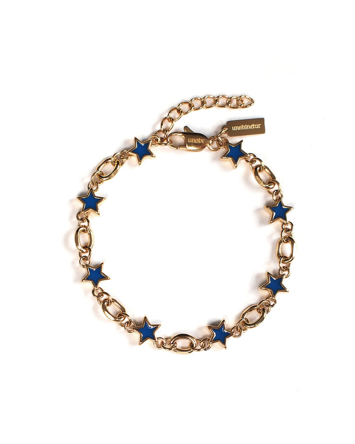 Midnight Blue Star Bracelet (Gold)