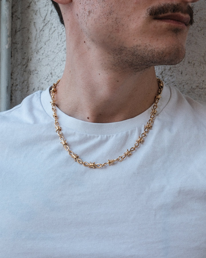Stacheldraht Kette (Gold)