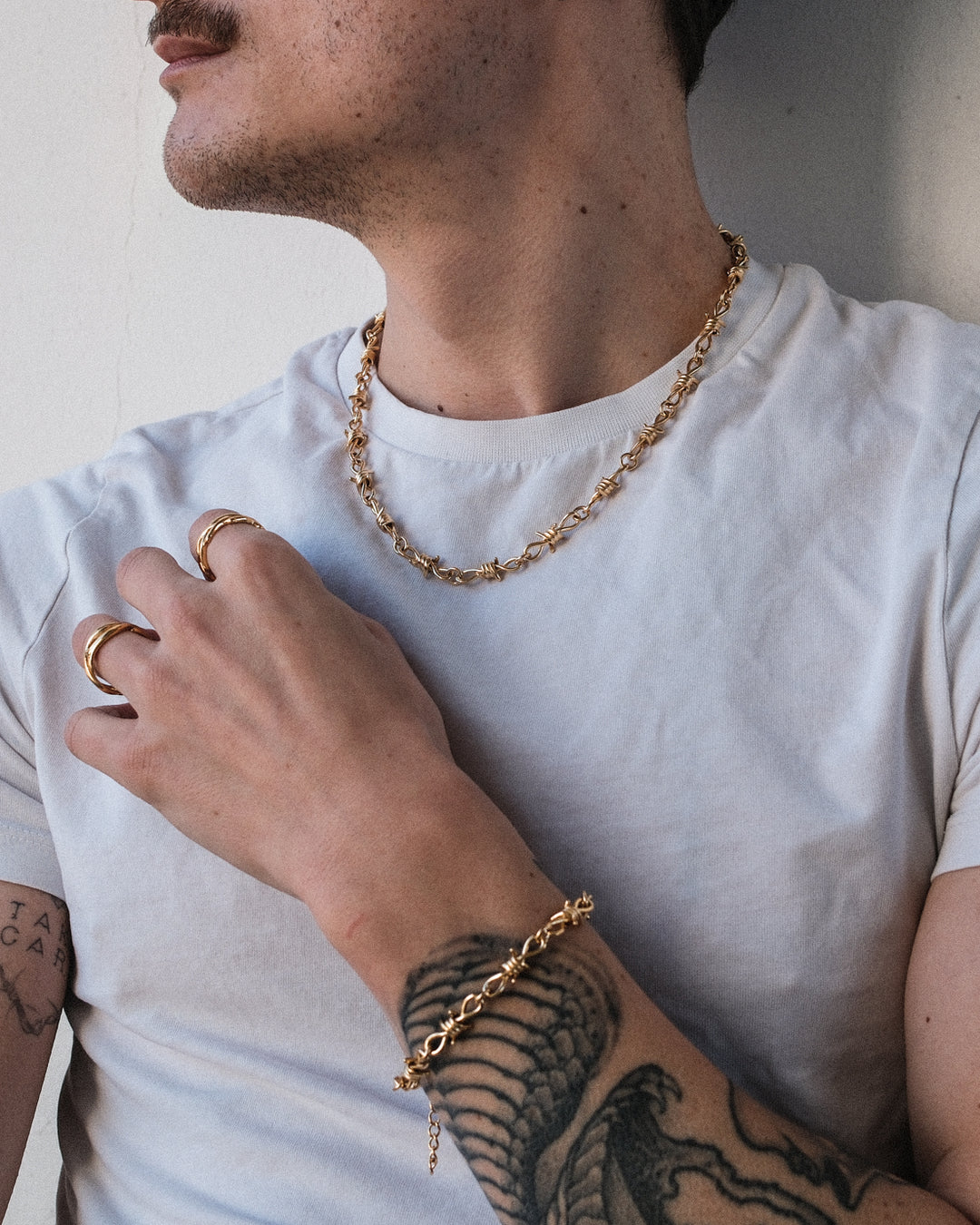 Stacheldraht Kette (Gold)