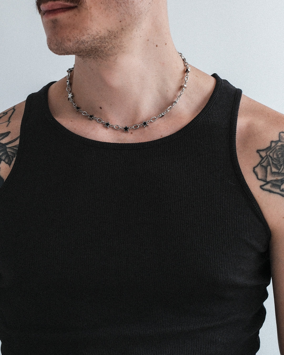 Black Galaxy Star Chain (Silver)