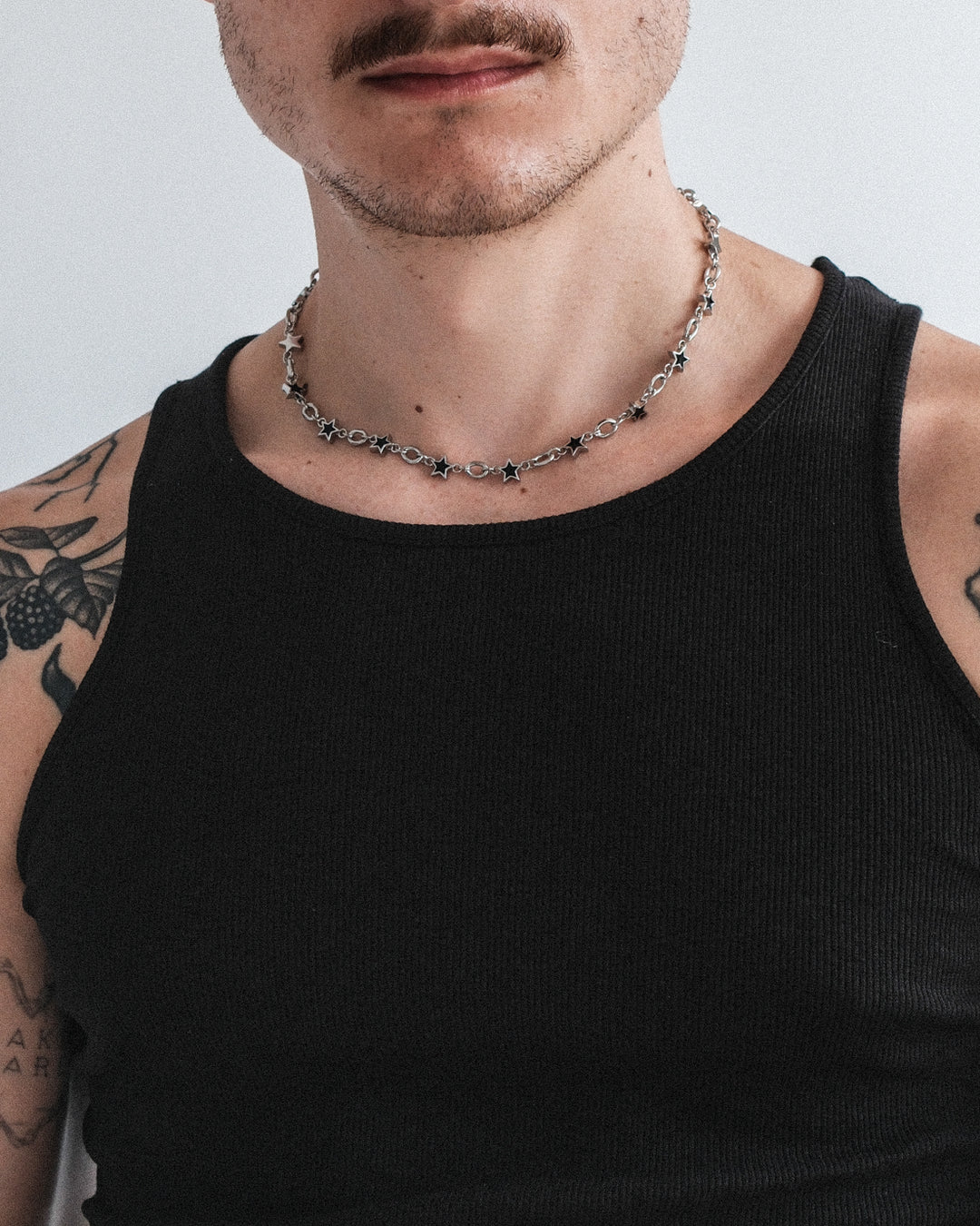 Black Galaxy Star Chain (Silver)