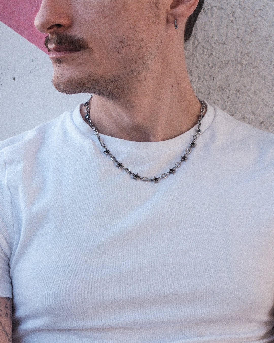 Black Galaxy Star Chain (Silver)