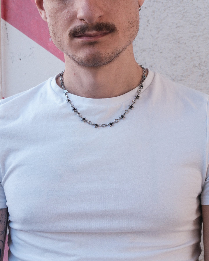 Black Galaxy Star Chain (Silver)