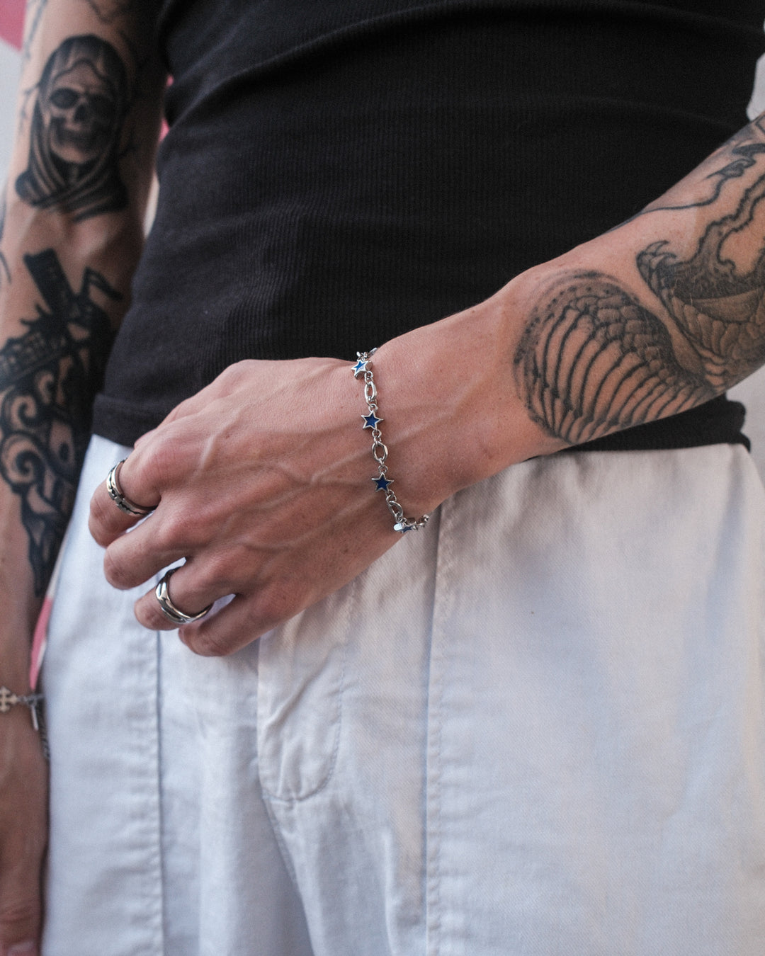 Midnight Blue Star Bracelet (Silver)