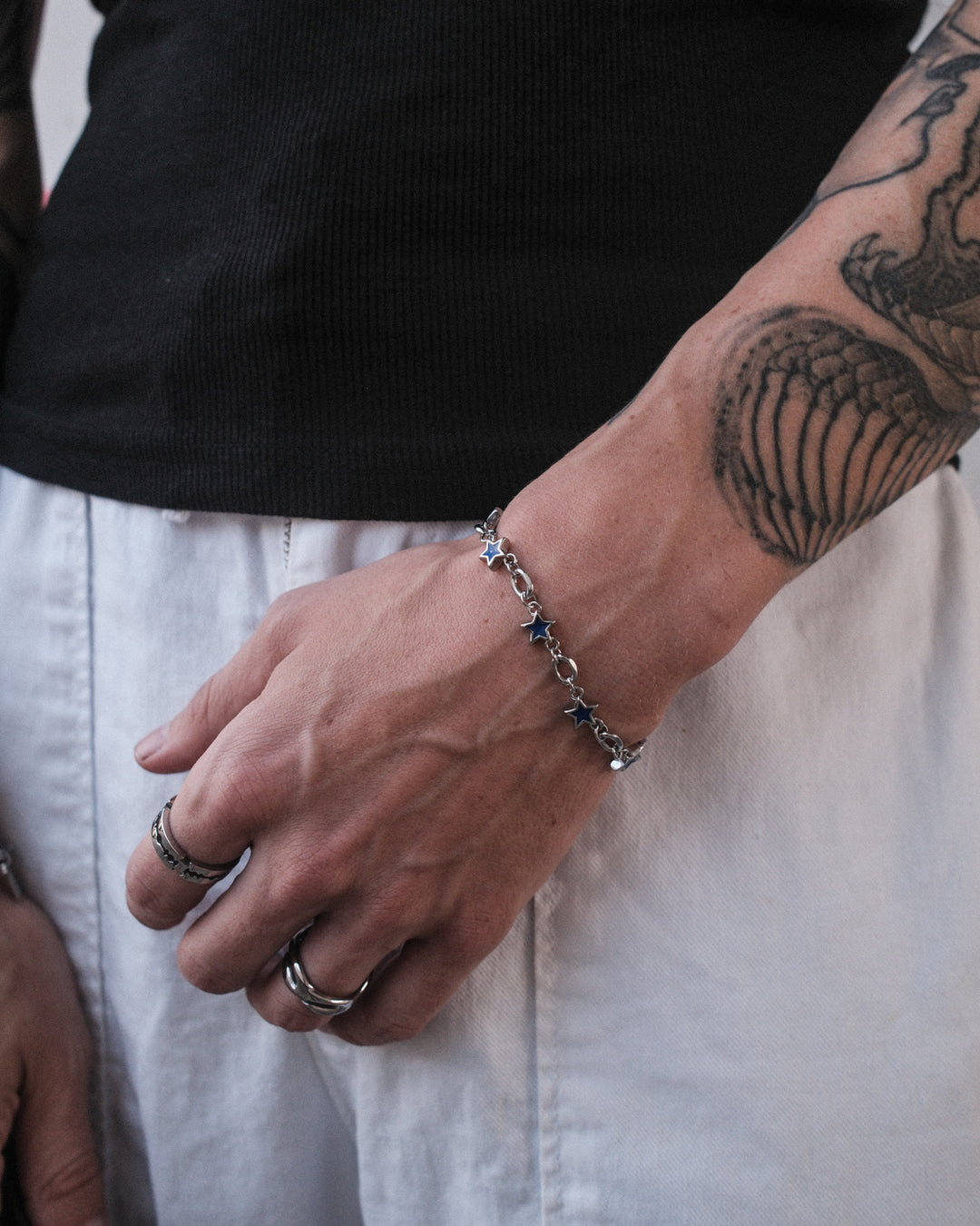 Midnight Blue Star Bracelet (Silver)