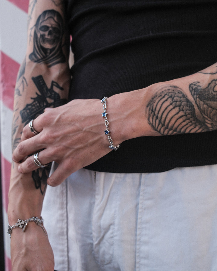 Midnight Blue Star Bracelet (Silver)