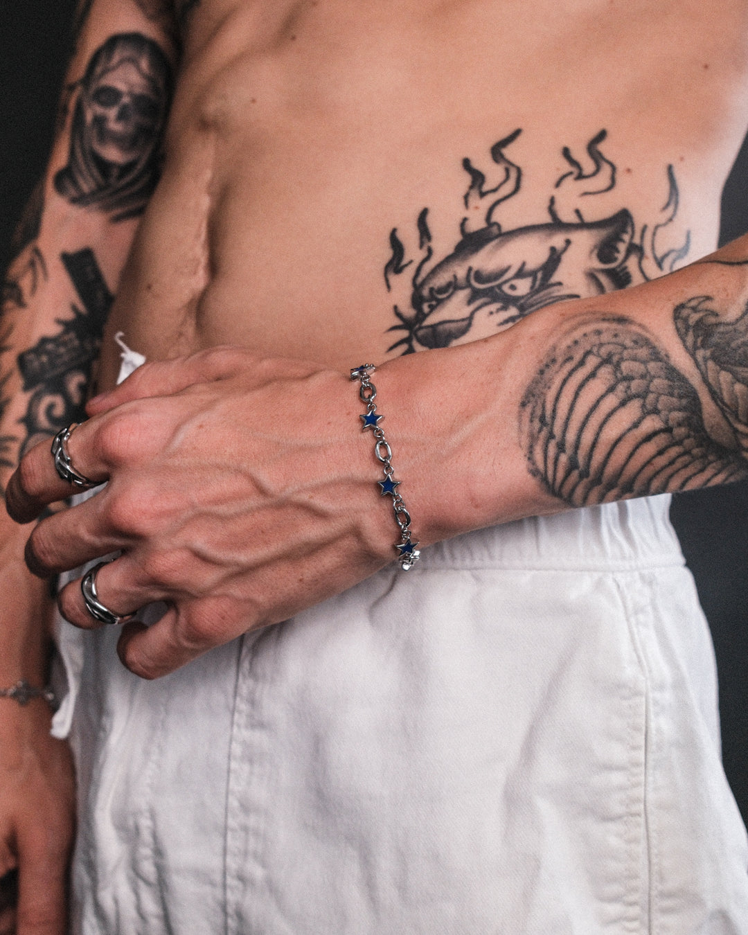 Midnight Blue Star Bracelet (Silver)