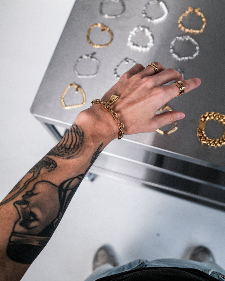 Pulsera Chunky Link Lock (Oro)