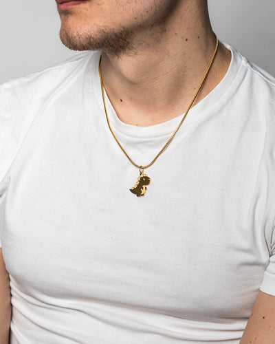 Dinosaur Necklace (Gold)