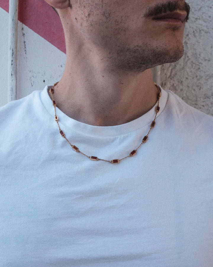 Gemstone Chain Red (Gold)