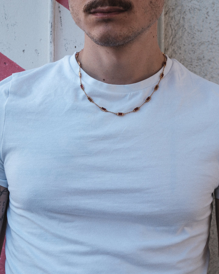 Gemstone Chain Red (Gold)