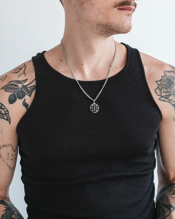Globe Necklace (Silver)