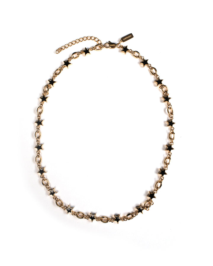 Black Galaxy Star Chain (Gold)