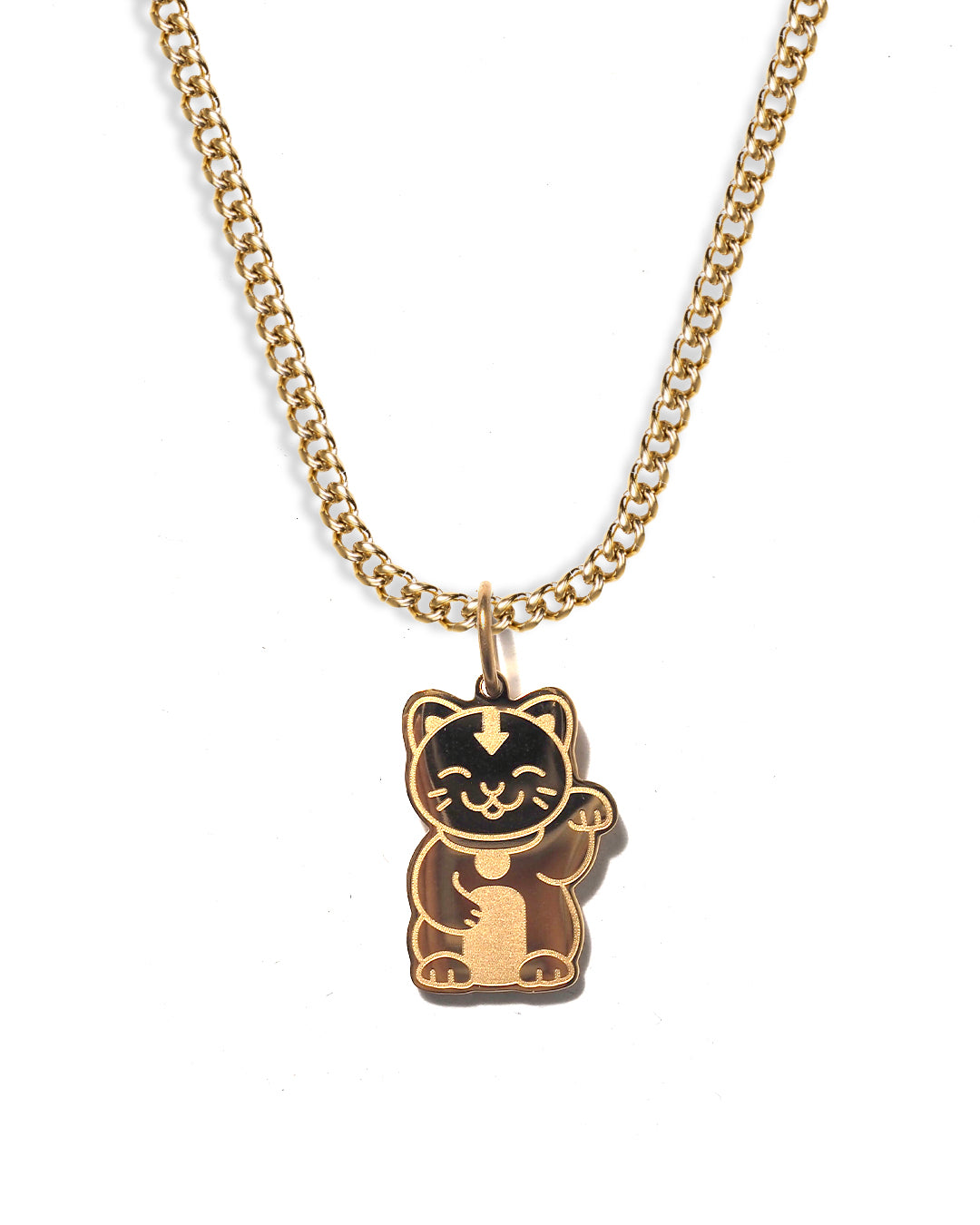 Lucky Cat Necklace (Gold)