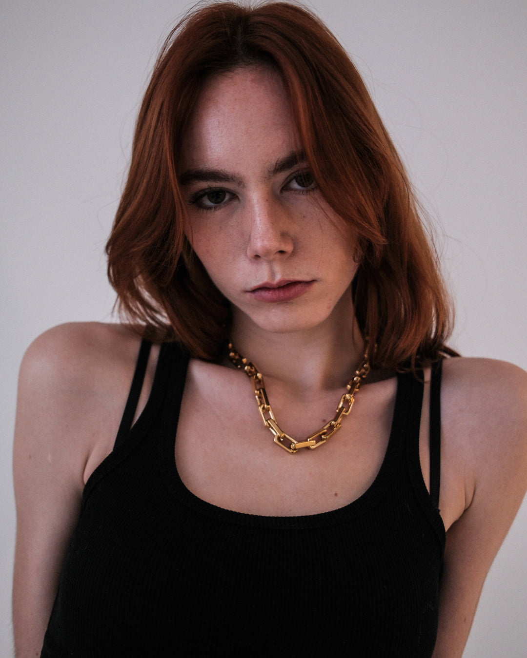 Square Choker Chain (Oro)