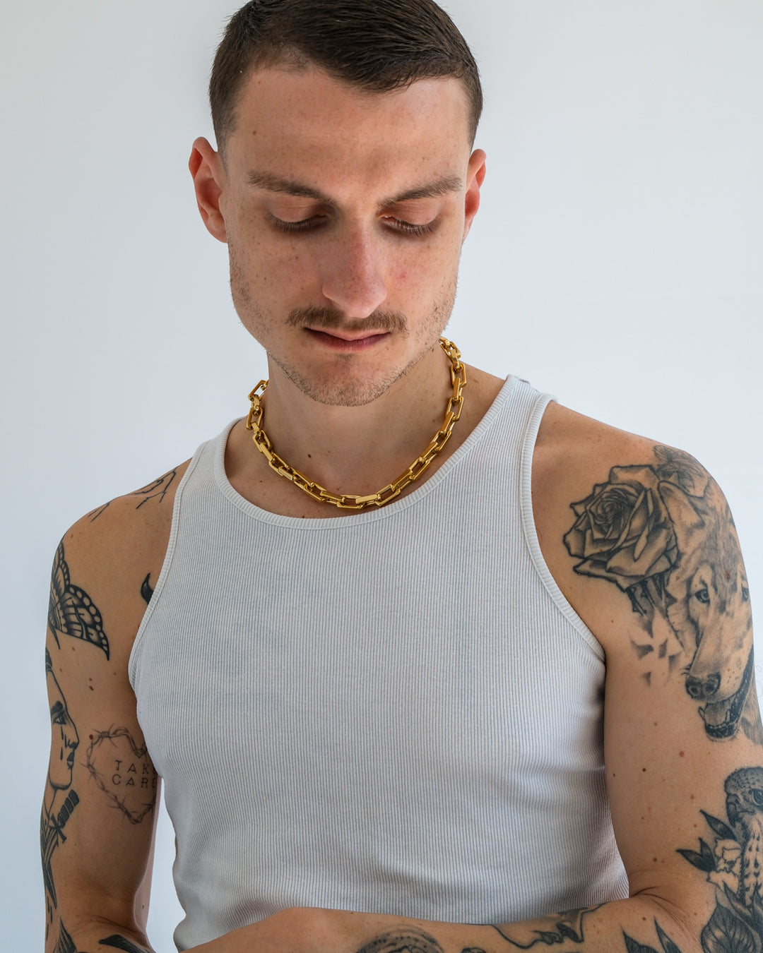 Square Choker Chain (Gold)