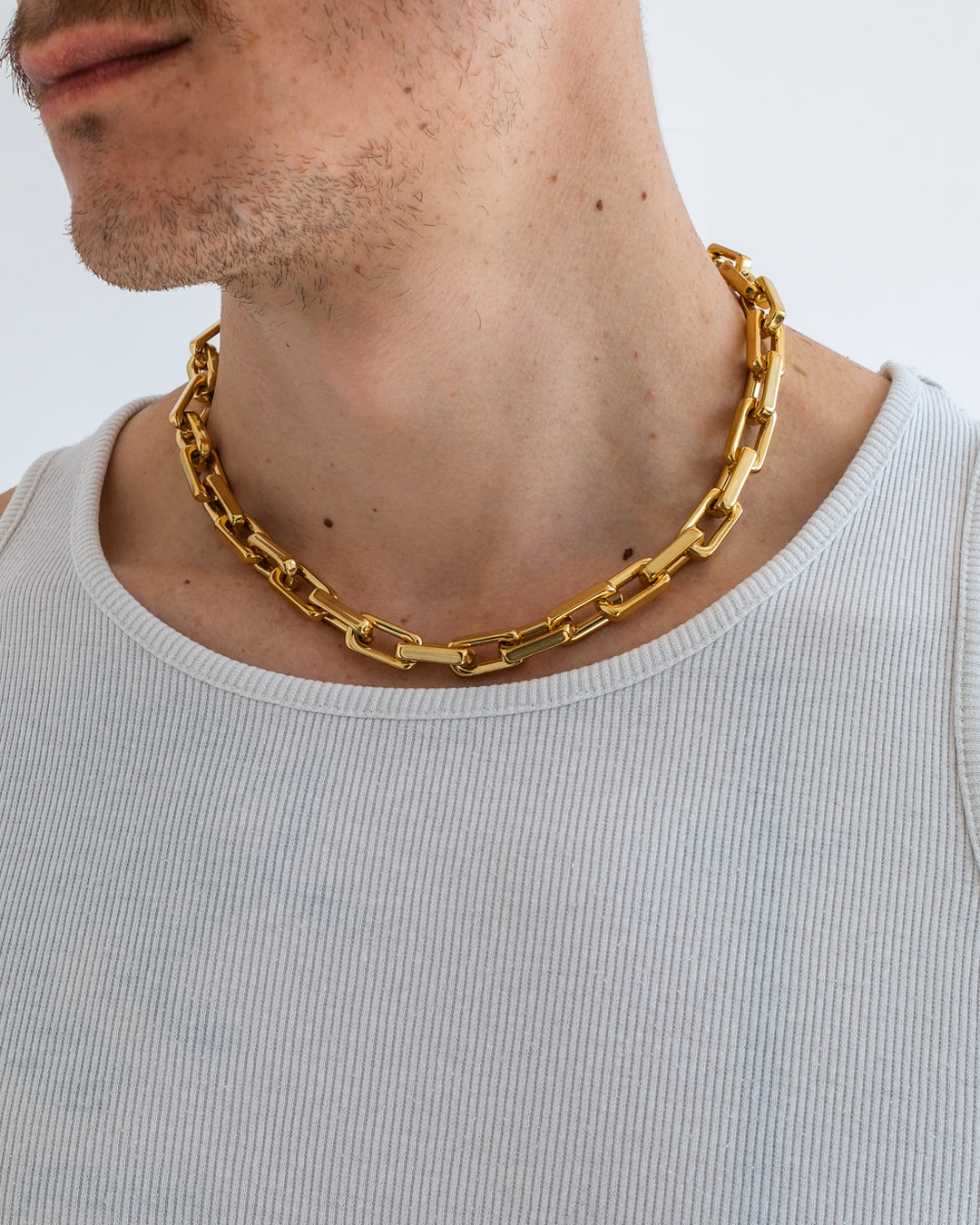 Square Choker Chain (Gold)