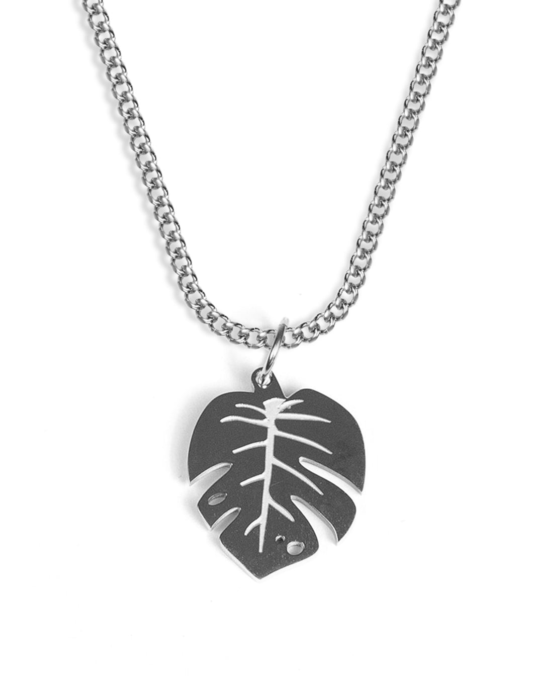 Monstera Necklace (Silver)