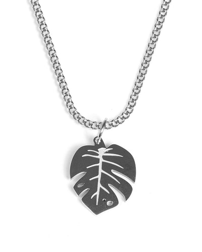 Monstera Necklace (Silver)